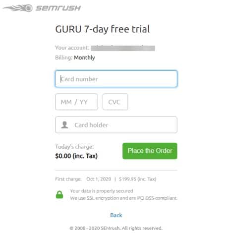 semrush guru free trial