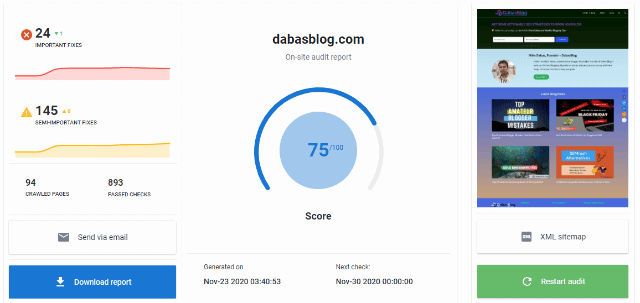 SE Ranking Website Audit