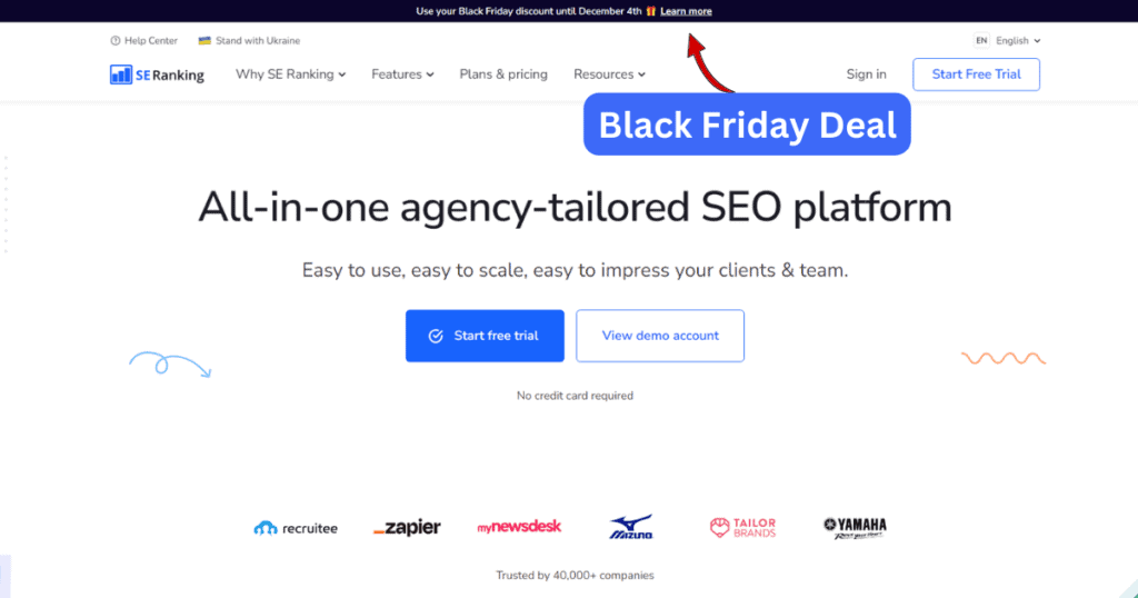 SE Ranking Black Friday Deal