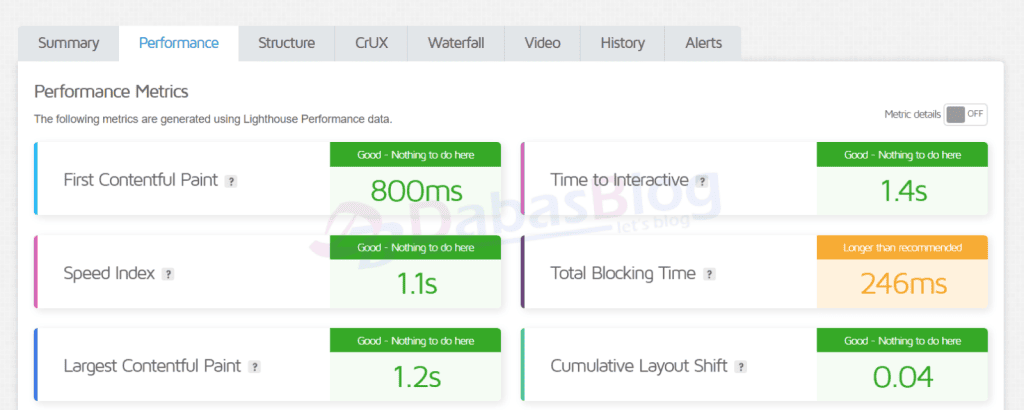 wp rocket review Slow LCP