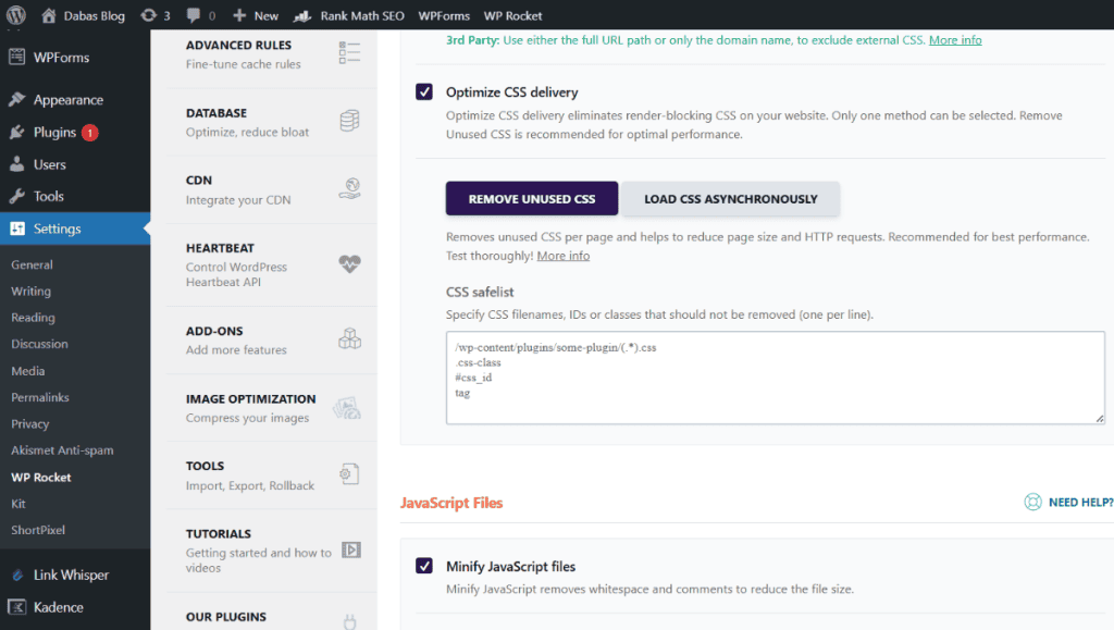 wp rocket review WP Rocket Remove Unused CSS